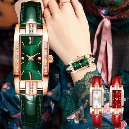 Women's Watch - Set 3pcs Elegant Fashion Wristwatch Ultra-Thin Strap Three Colors Stylish - product detail view 8