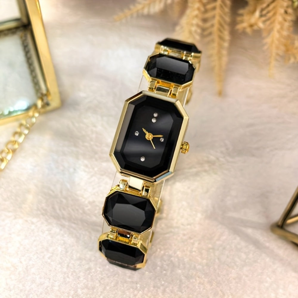Women's Watch - Square Rhinestone & Jewelry Set for 5pcs - Light Luxury Alloy Chain - product detail view 5