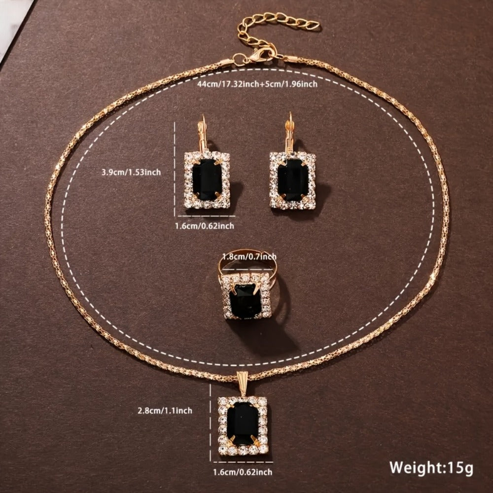 Women's Watch - Square Rhinestone & Jewelry Set for 5pcs - Light Luxury Alloy Chain - product detail view 6