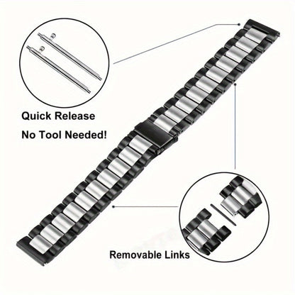 Men's Watch - Stainless Steel Band Quick Release Metal Link Bracelet Strap with - product detail view 12