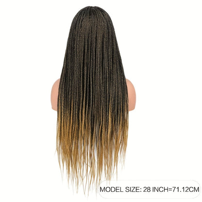 Women's Wig - Box Braided Full Lace 28 Inch Handmade for - No Knots Knotless Braids - product detail view 5