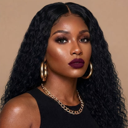 Women's Wig - Deep Wave | Pre-Styled Hairline, Fluffy Thick Natural Look, Comfortable - product detail view 2