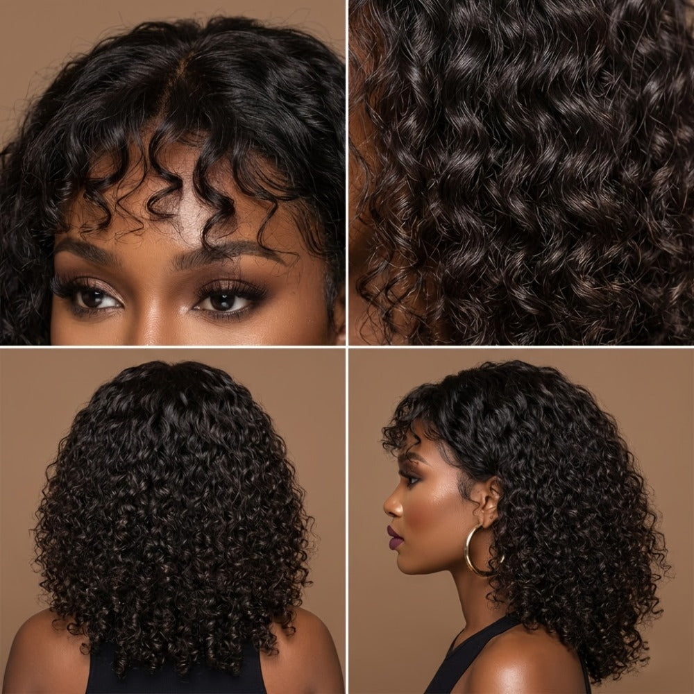 Women's Wig - Deep Wave | Pre-Styled Hairline, Fluffy Thick Natural Look, Comfortable - product detail view 4