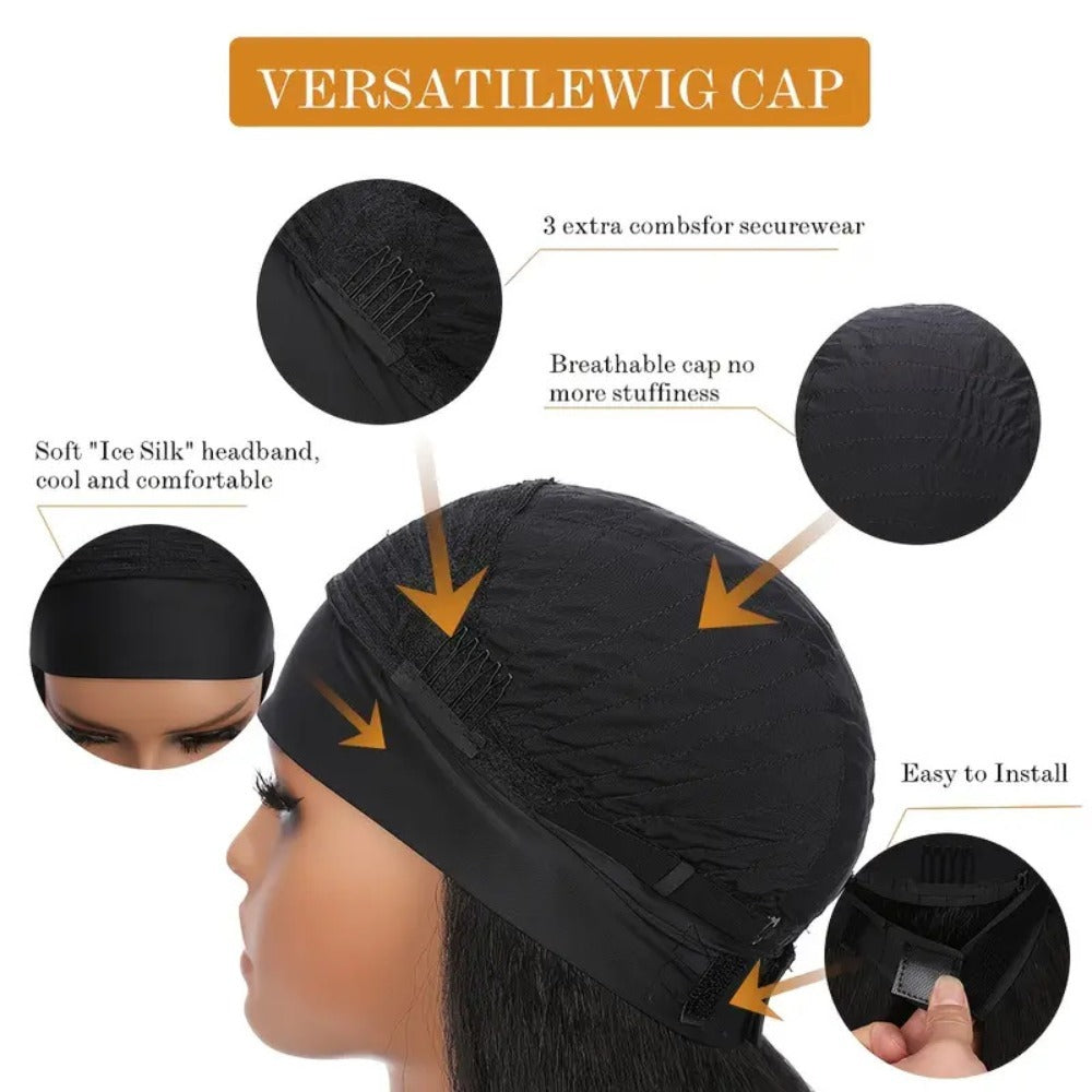 Women's Wig - Headband Long Straight 26 Inch for - Brown Golden Highlight Natural Hair - product detail view 2