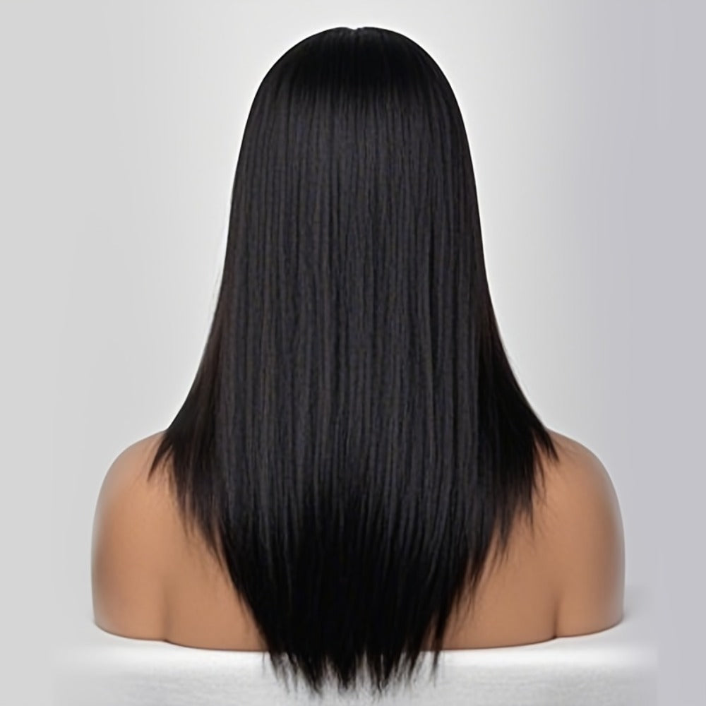 Women's Wig - Long Straight Layered for & Men - 28 Inch Glueless No Glue Heat Resistant - product detail view 6