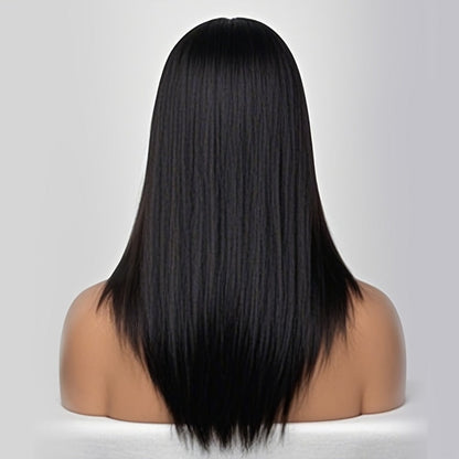Women's Wig - Long Straight Layered for & Men - 28 Inch Glueless No Glue Heat Resistant - product detail view 6
