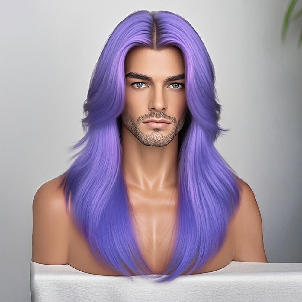 Women's Wig - Long Straight Layered for & Men - 28 Inch Glueless No Glue Heat Resistant - product detail view 10