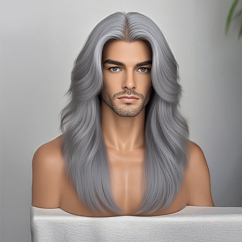 Women's Wig - Long Straight Layered for & Men - 28 Inch Glueless No Glue Heat Resistant - product detail view 19
