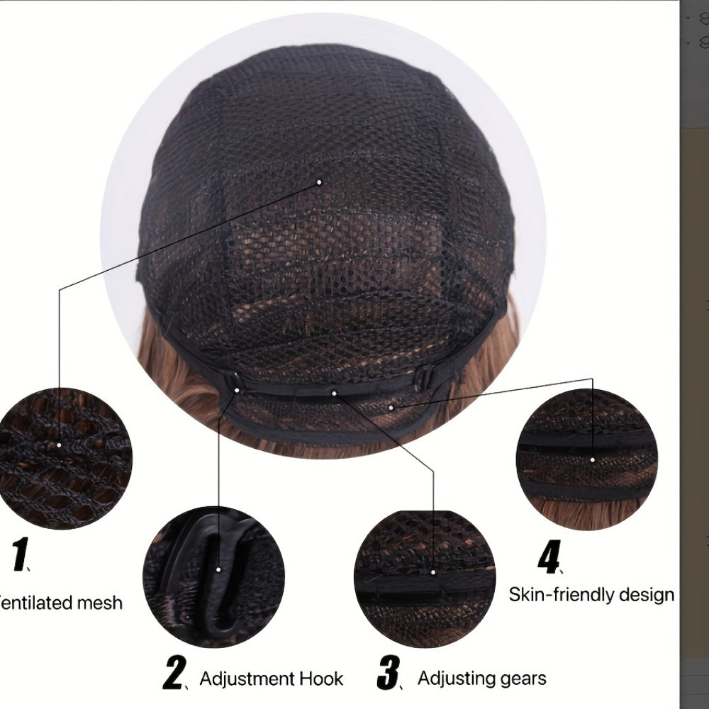 Women's Wig - 's Black Lace Body Wave 12 Inch Heat-Resistant Synthetic Fiber 150% - product detail view 7