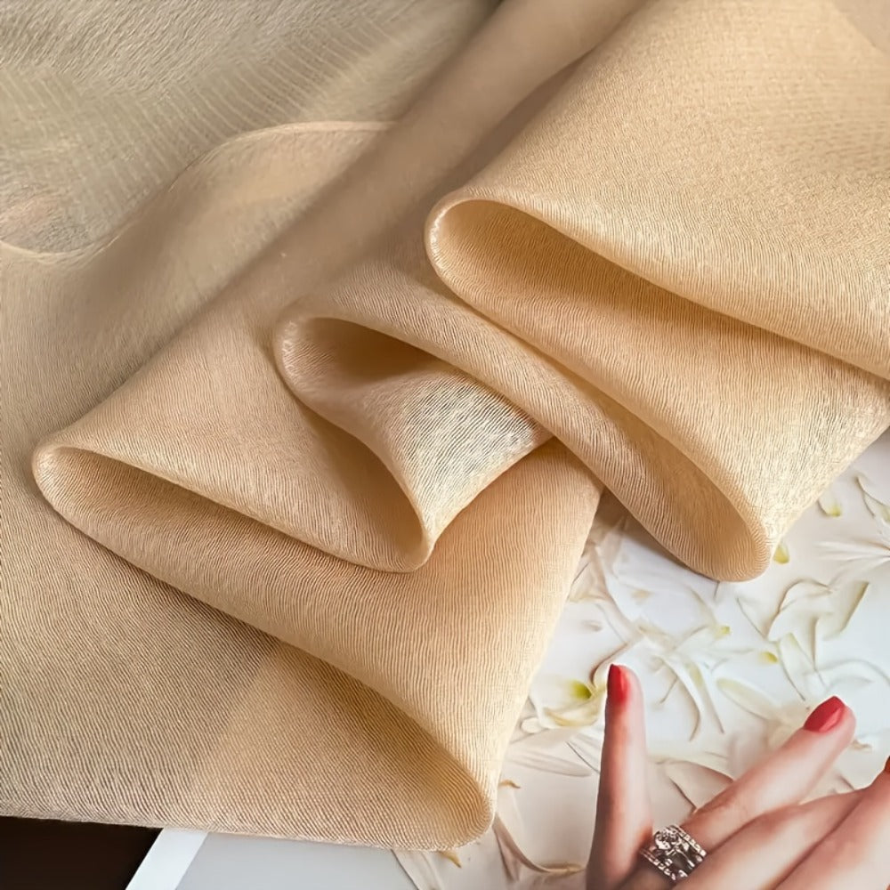 Scarf for Women - Embroidered Begonia Flower 2-Pack Dual Layer Lightweight Breathable Shawl - product detail view 7