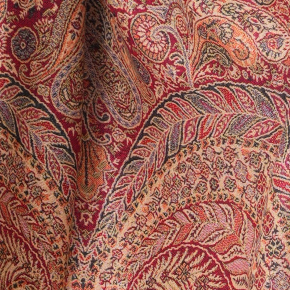 Scarf for Women - Pashmina Shawl for Thick Paisley Phoenix Tail Pattern Warm Wrap Large Soft - product detail view 3