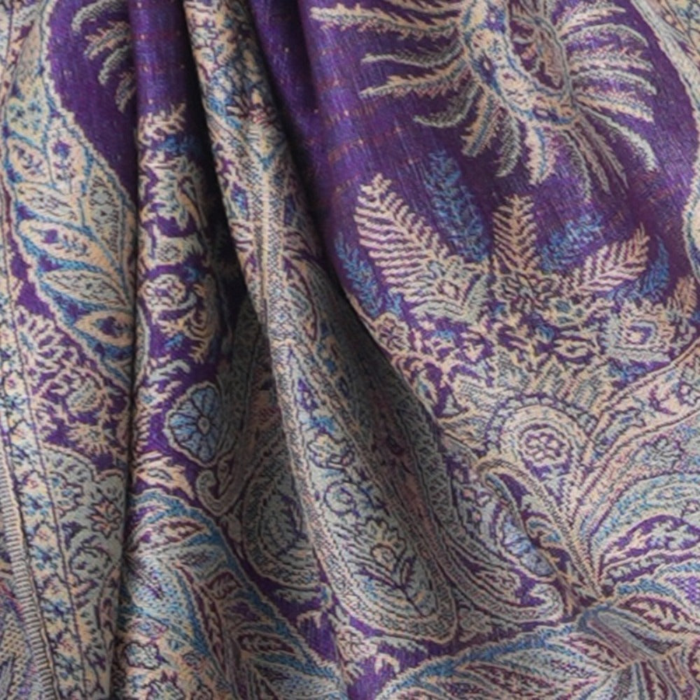 Scarf for Women - Pashmina Shawl for Thick Paisley Phoenix Tail Pattern Warm Wrap Large Soft - product detail view 24