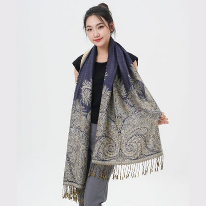 Scarf for Women - Pashmina Shawl for Thick Paisley Phoenix Tail Pattern Warm Wrap Large Soft - product detail view 37