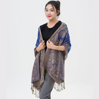 Scarf for Women - Pashmina Shawl for Thick Paisley Phoenix Tail Pattern Warm Wrap Large Soft - product detail view 41