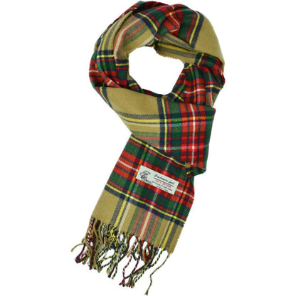 Scarf for Women - Plaid for Men Scottish Stewart Tartan Cashmere Feel 72"x12", Soft Warm - product detail view 2