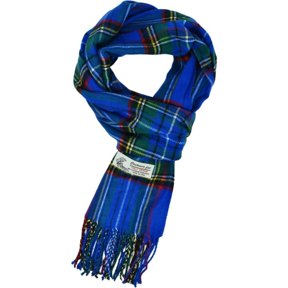 Scarf for Women - Plaid for Men Scottish Stewart Tartan Cashmere Feel 72"x12", Soft Warm - product detail view 11