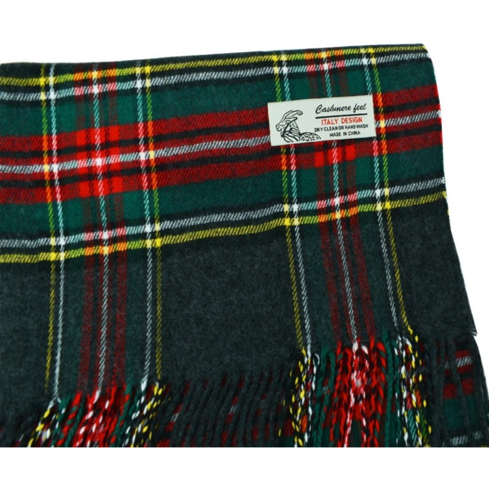 Scarf for Women - Plaid for Men Scottish Stewart Tartan Cashmere Feel 72"x12", Soft Warm - product detail view 15