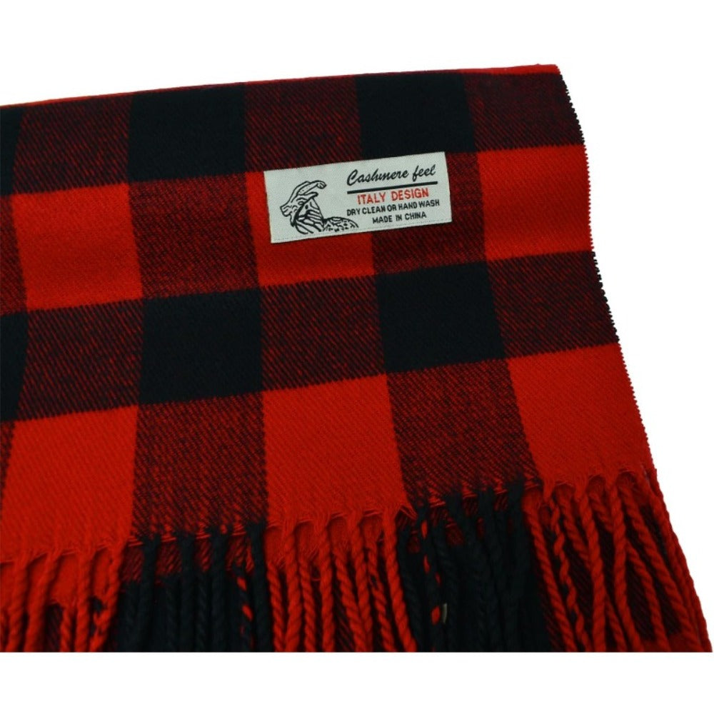 Scarf for Women - Plaid for Men Scottish Stewart Tartan Cashmere Feel 72"x12", Soft Warm - product detail view 24