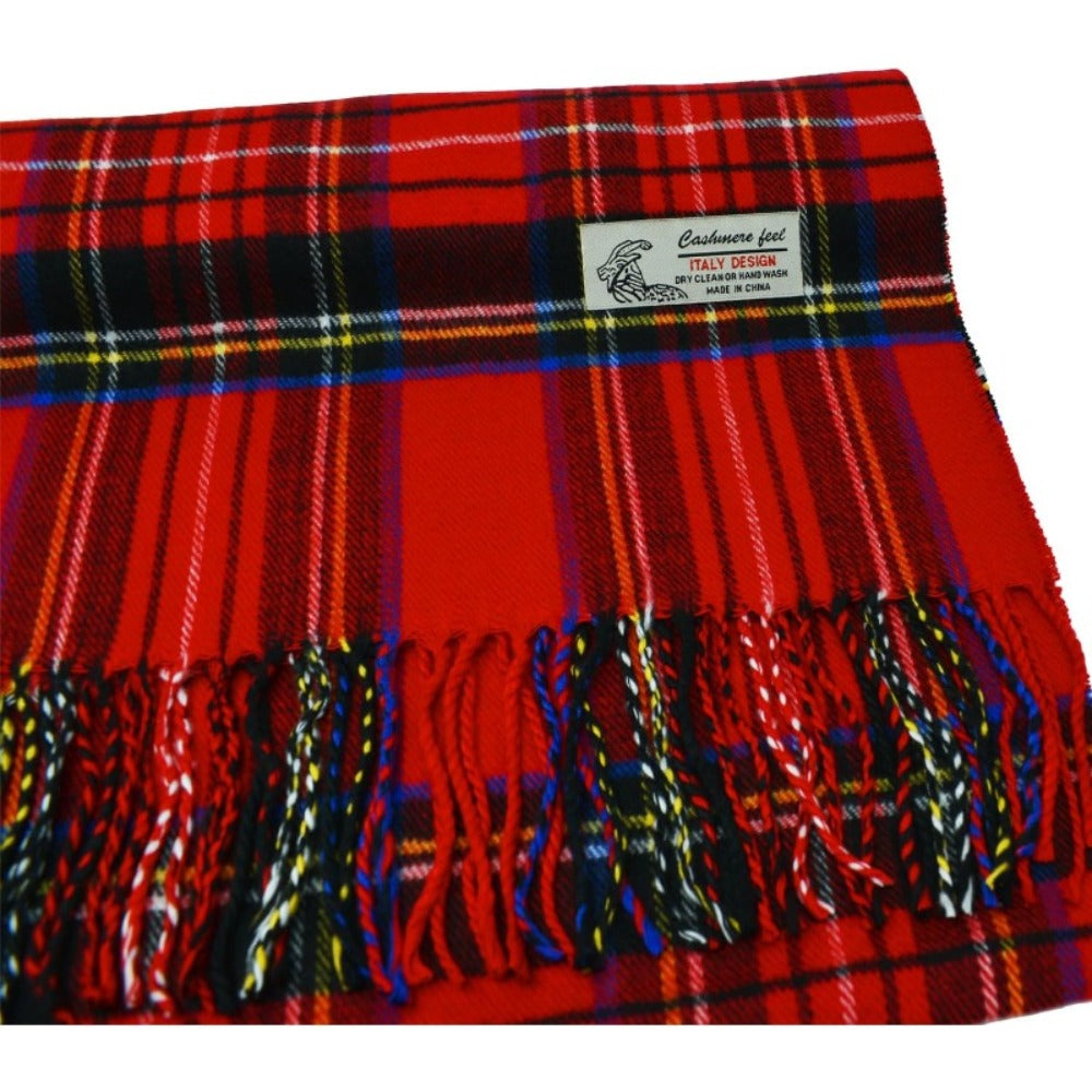 Scarf for Women - Plaid for Men Scottish Stewart Tartan Cashmere Feel 72"x12", Soft Warm - product detail view 30