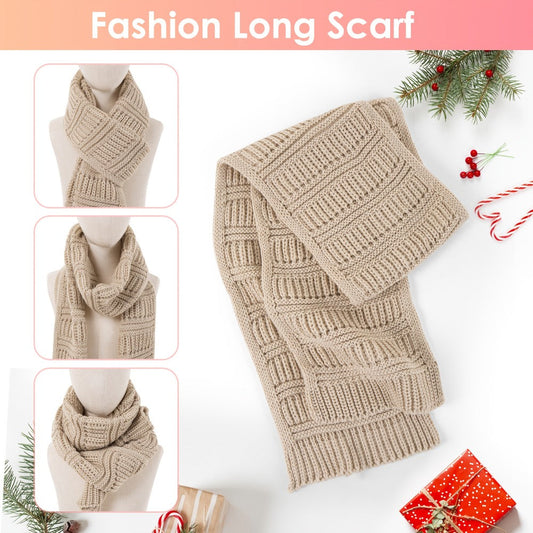 Scarf for Women - Winter Set 3-in-1 Hat Long Touchscreen Gloves Soft Warm Cold Weather - product detail view 2