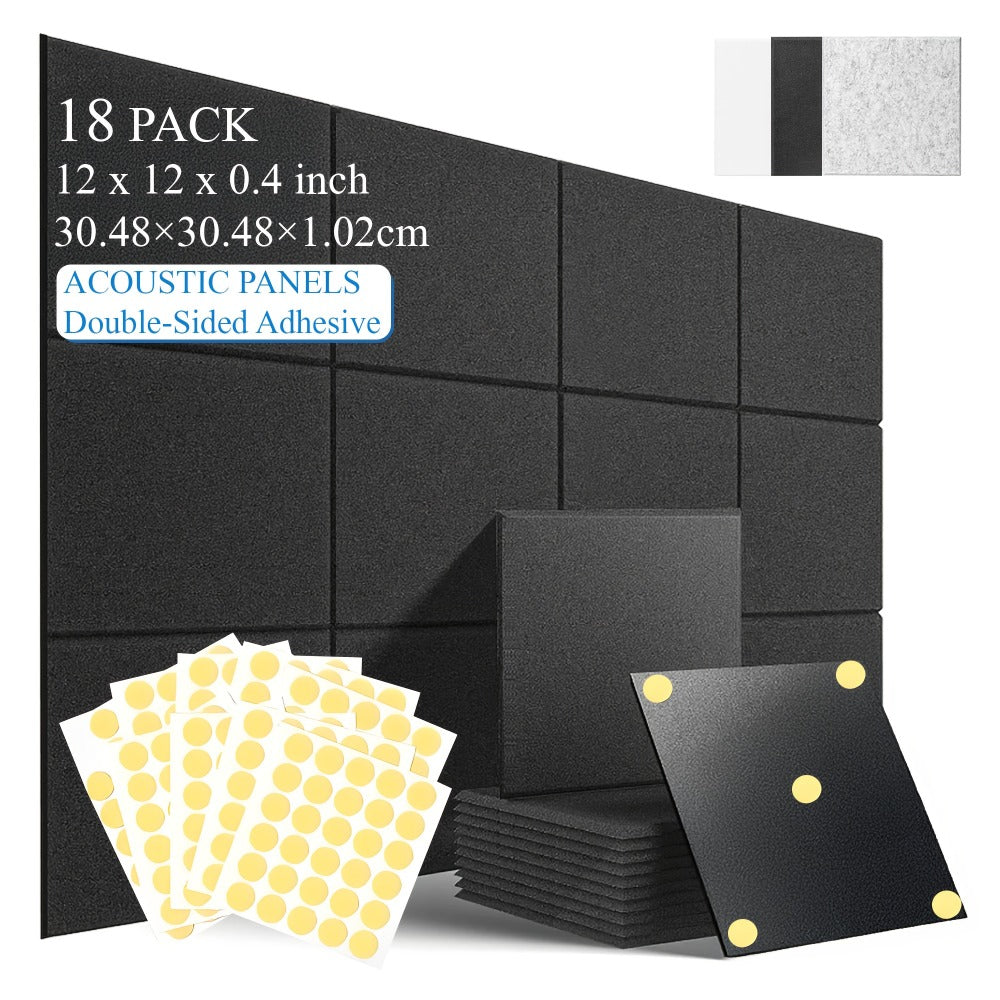 Self-Adhesive Acoustic Wall Panels, 12-Inch Sound Treatment Tiles detail image - detail view 7