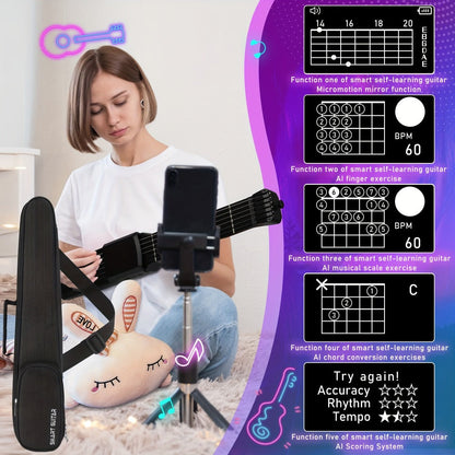 SG7 Smart Digital Guitar with LCD, MIDI, App Practice and Speakers detail image - detail view 8