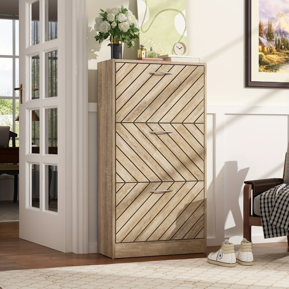 Shoe Cabinet, Entryway Shoe Organizer for Organized Everyday Storage detail image - detail view 3
