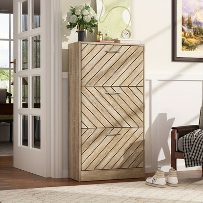 Shoe Cabinet, Entryway Shoe Organizer for Organized Everyday Storage detail image - detail view 3