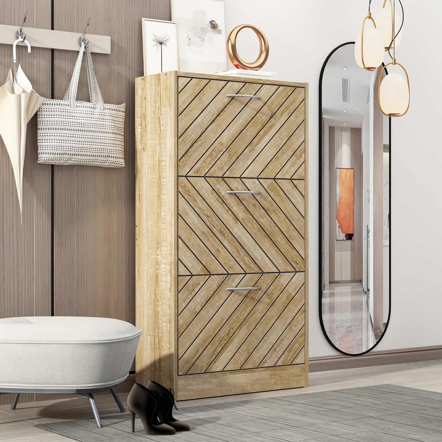 Shoe Cabinet shown in the one-size, Ginger option