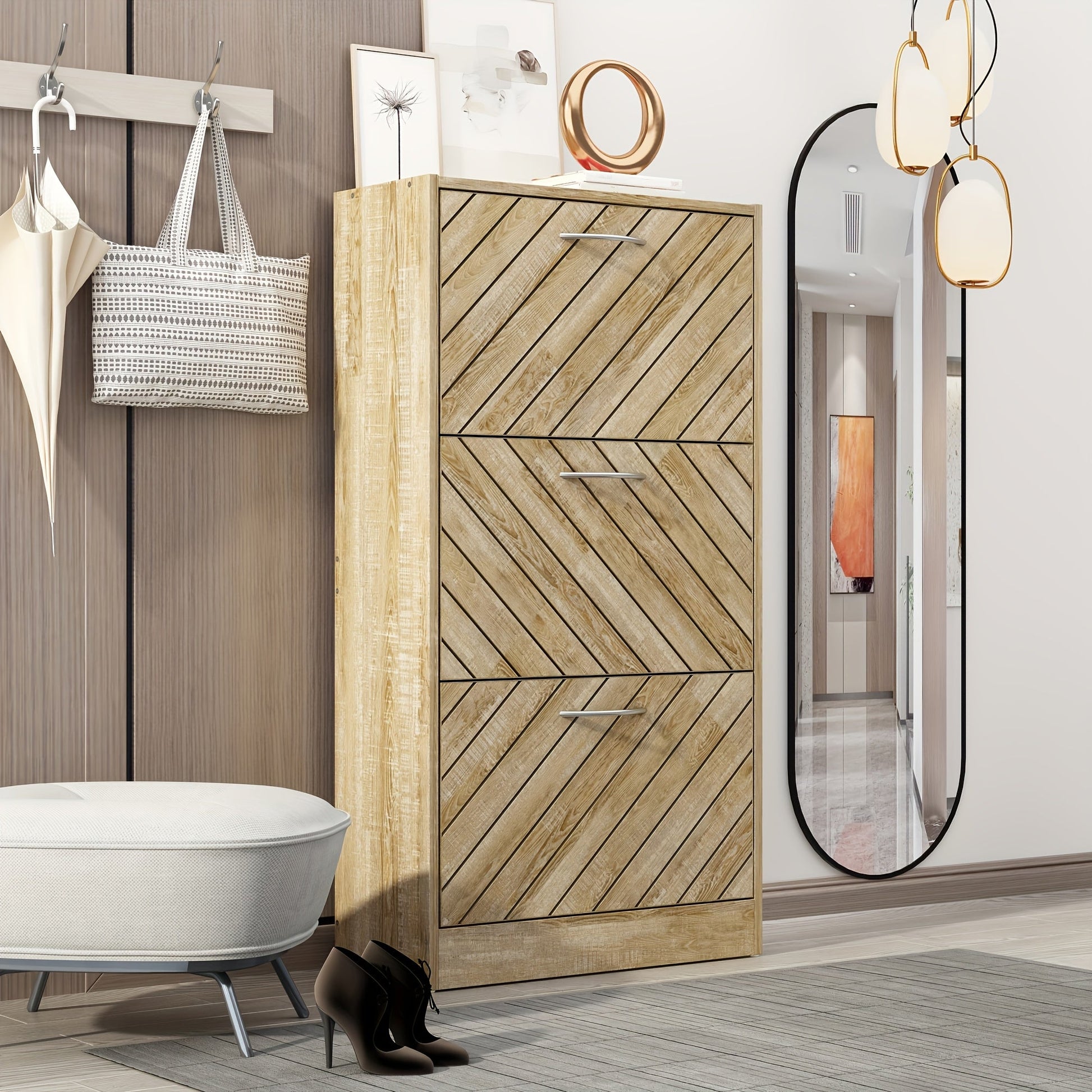Shoe Cabinet shown in the one-size, Ginger option