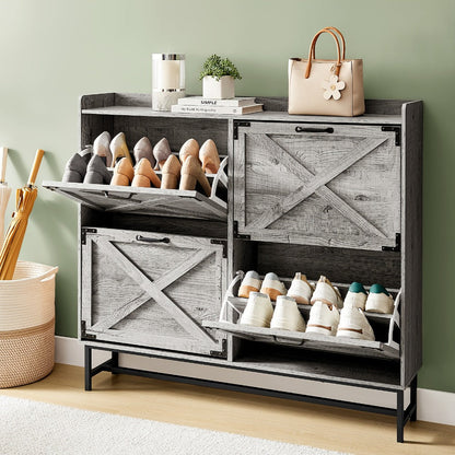 Shoe Cabinet with Large-Capacity Storage, Entryway Shoe Organizer detail image - detail view 4
