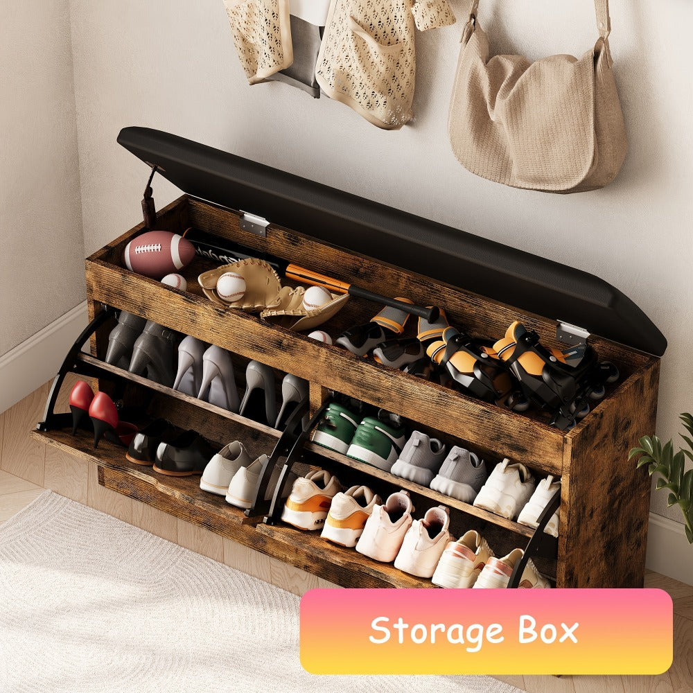 Shoe Cabinet with Lift-Top Storage for Organized Everyday Storage detail image - detail view 10