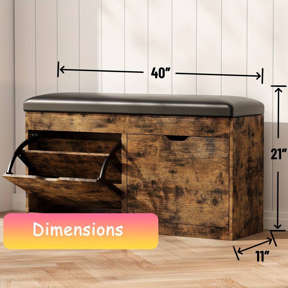 Shoe Cabinet with Lift-Top Storage for Organized Everyday Storage detail image - detail view 3