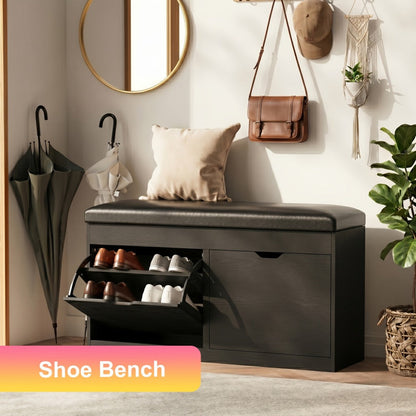 Shoe Cabinet with Lift-Top Storage for Organized Everyday Storage detail image - detail view 4