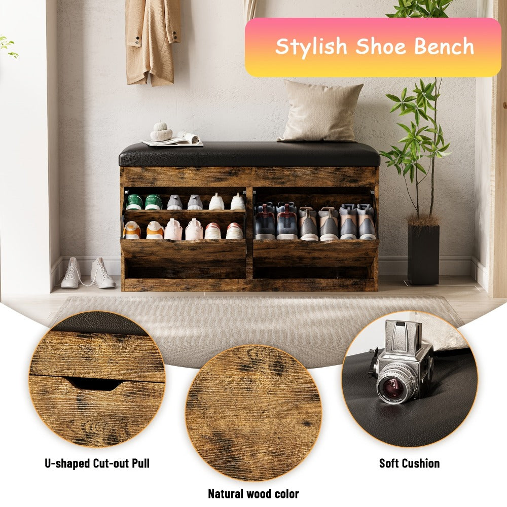 Shoe Cabinet with Lift-Top Storage for Organized Everyday Storage detail image - detail view 5