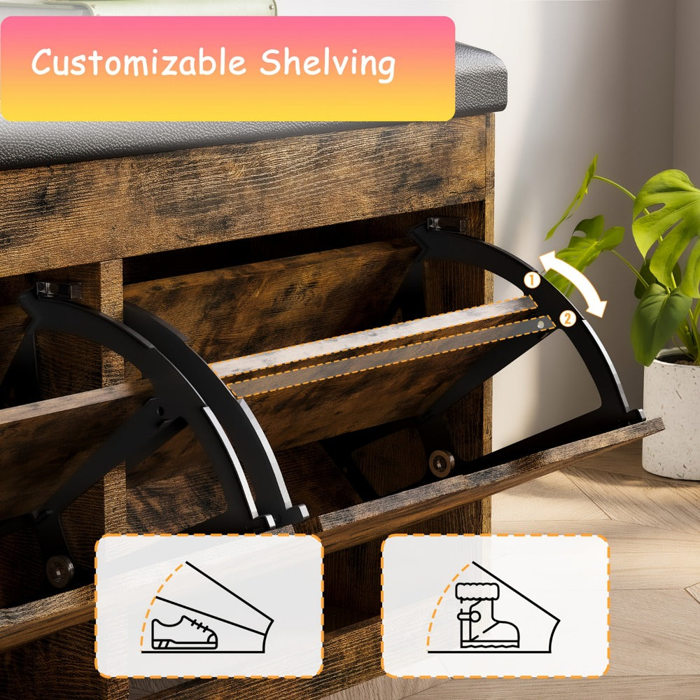 Shoe Cabinet with Lift-Top Storage for Organized Everyday Storage detail image - detail view 9