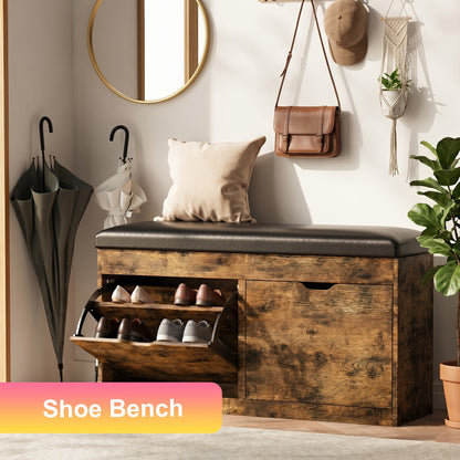 Shoe Cabinet shown in the Vintage Brown option