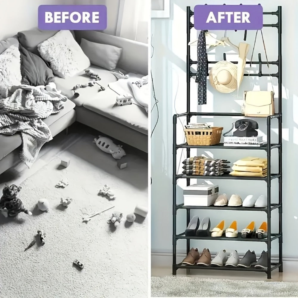 Shoe Rack, Entryway Shoe Organizer for Organized Everyday Storage detail image - detail view 4