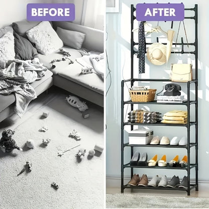 Shoe Rack, Entryway Shoe Organizer for Organized Everyday Storage detail image - detail view 4