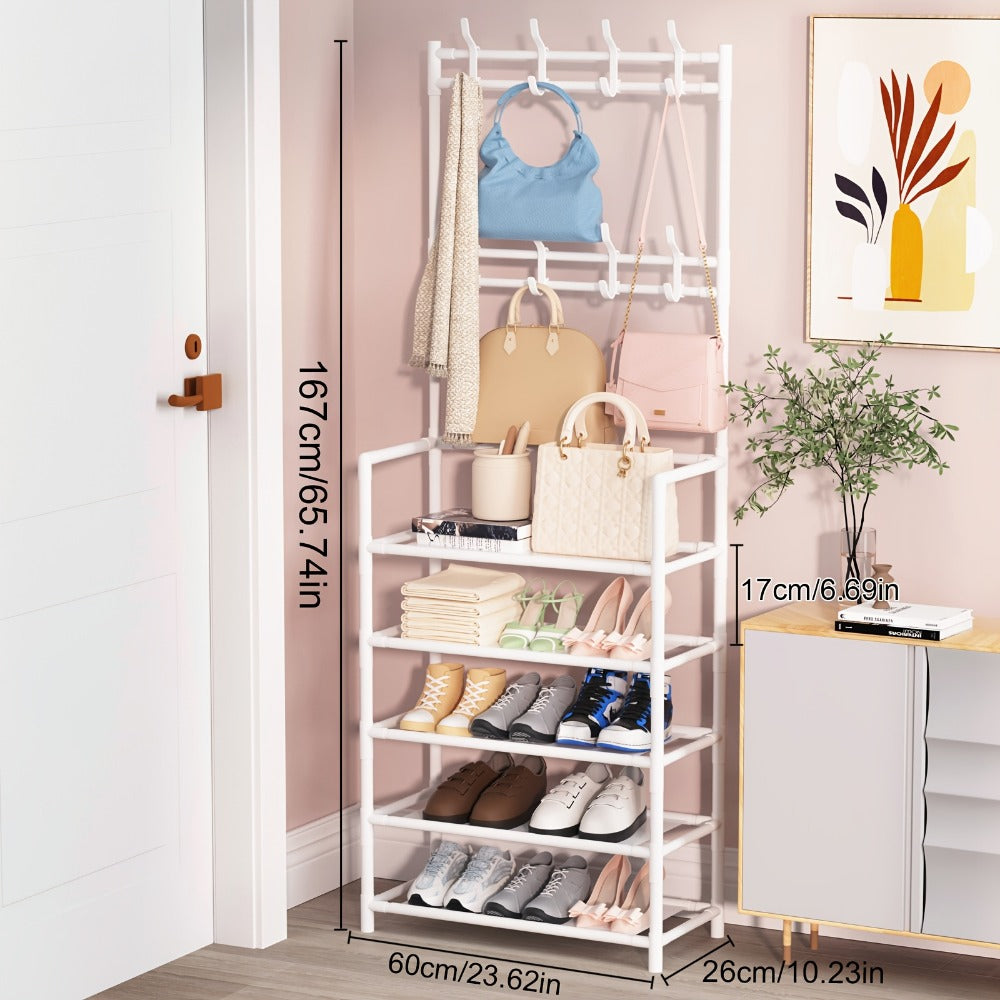 Shoe Rack with Tool-Free Assembly for Organized Everyday Storage in Entryway detail image - detail view 13