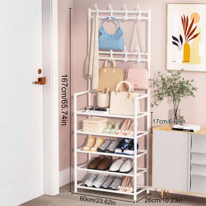 Shoe Rack with Tool-Free Assembly for Organized Everyday Storage in Entryway detail image - detail view 13