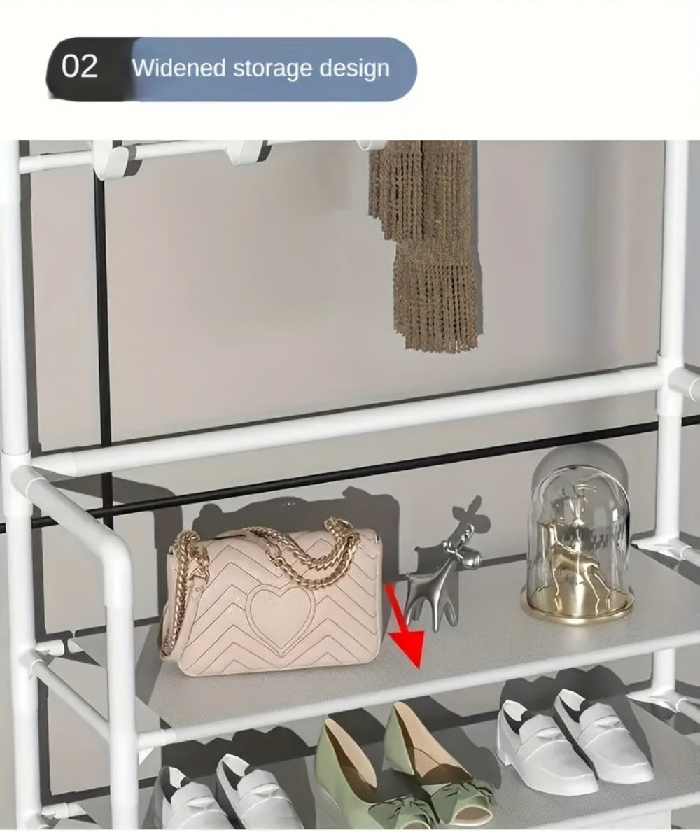 Shoe Rack with Tool-Free Assembly for Organized Everyday Storage in Entryway detail image - detail view 19