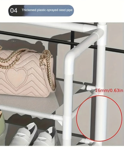 Shoe Rack with Tool-Free Assembly for Organized Everyday Storage in Entryway detail image - detail view 21