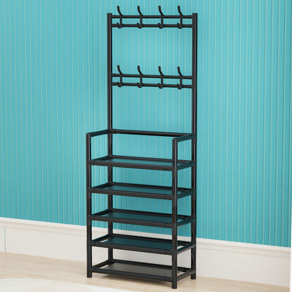 Shoe Rack with Tool-Free Assembly for Organized Everyday Storage in Entryway detail image - detail view 7