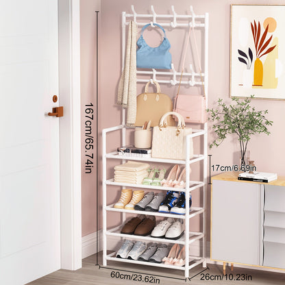 Shoe Rack shown in the White option