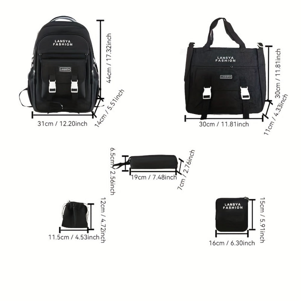 Sling Bag – 5-Piece, Large Capacity, for School – detail view 8