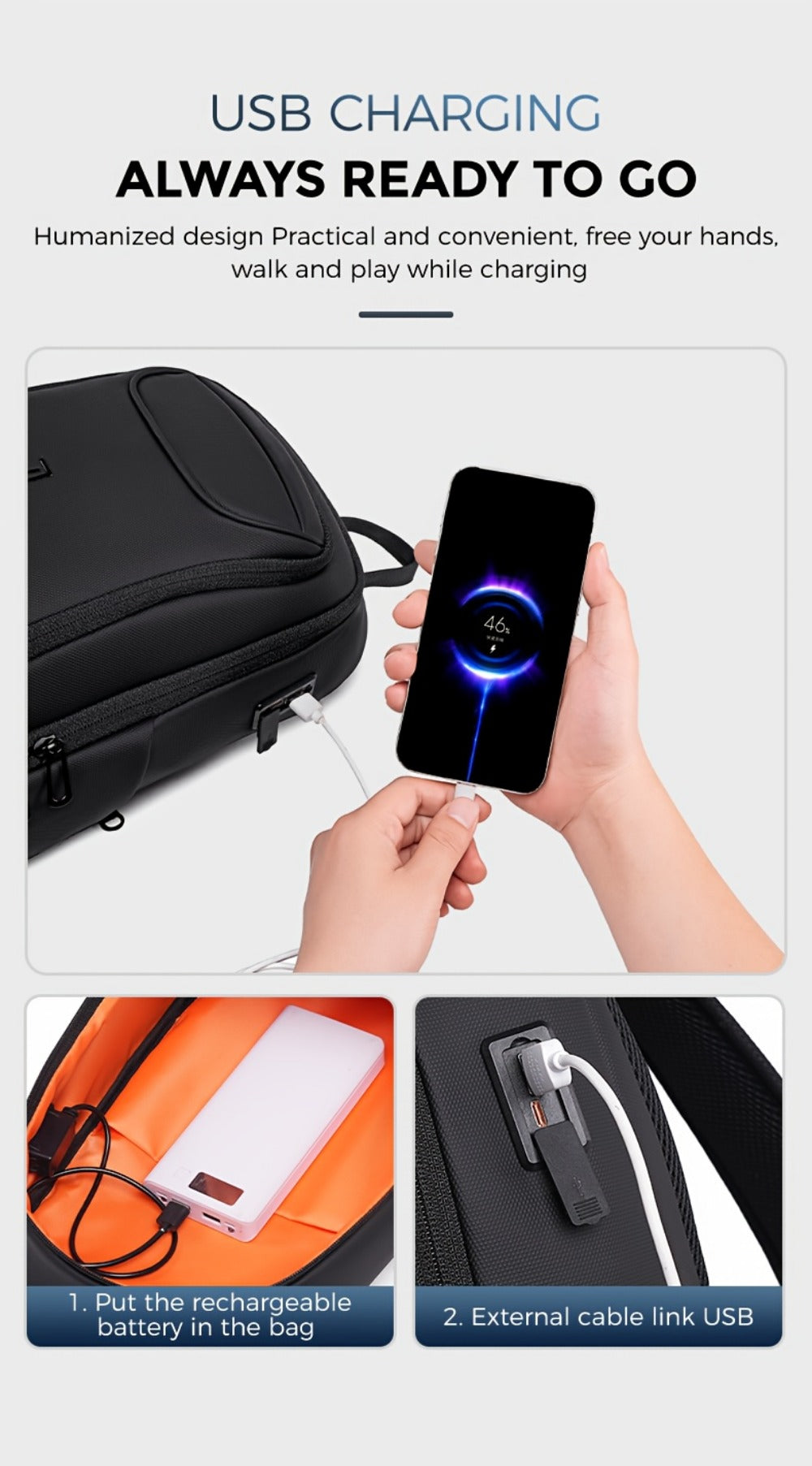 Sling Bag – 9.7 Inch, Compact, for Travel – detail view 21