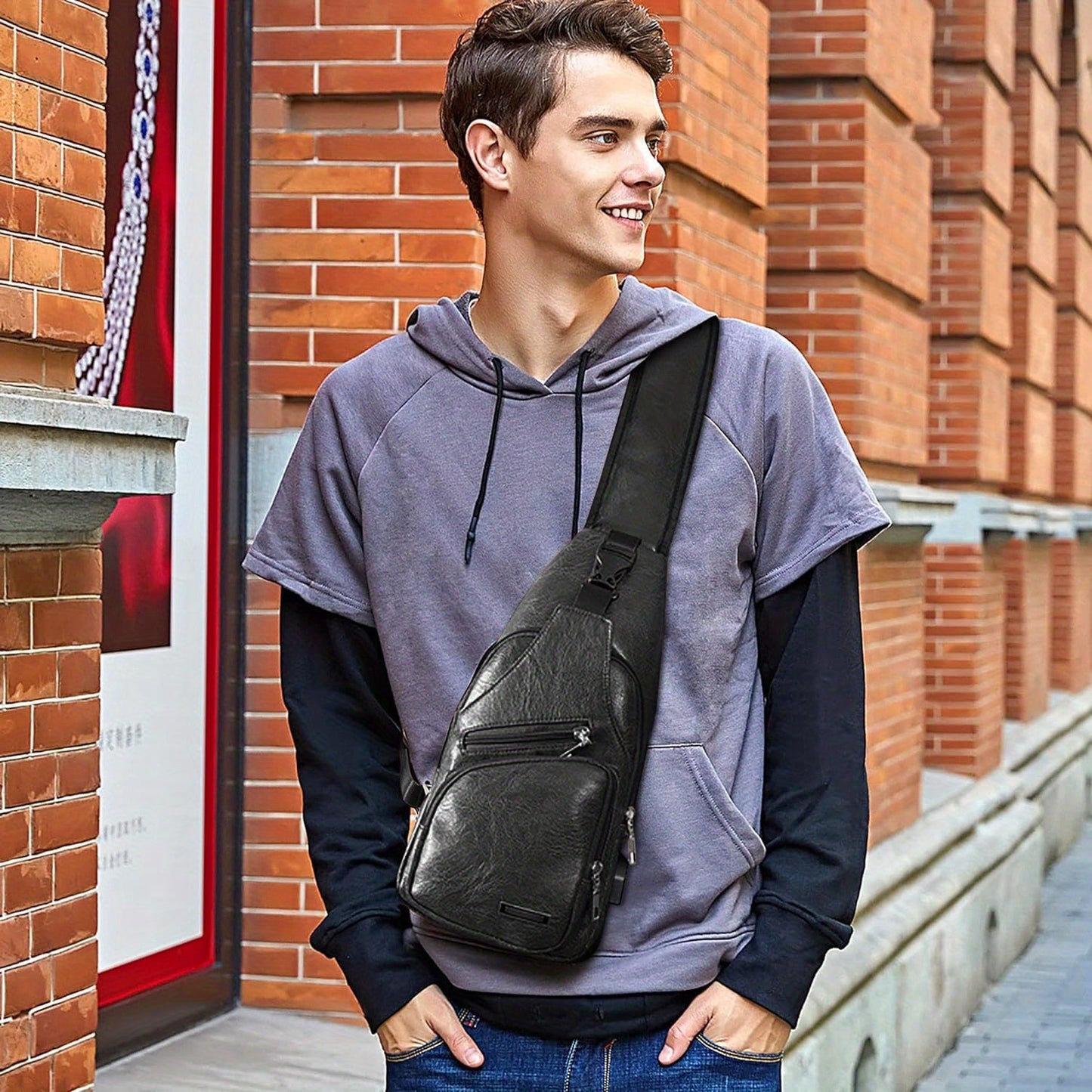 Sling Bag – Anti-Theft, Adjustable Strap – detail view 16