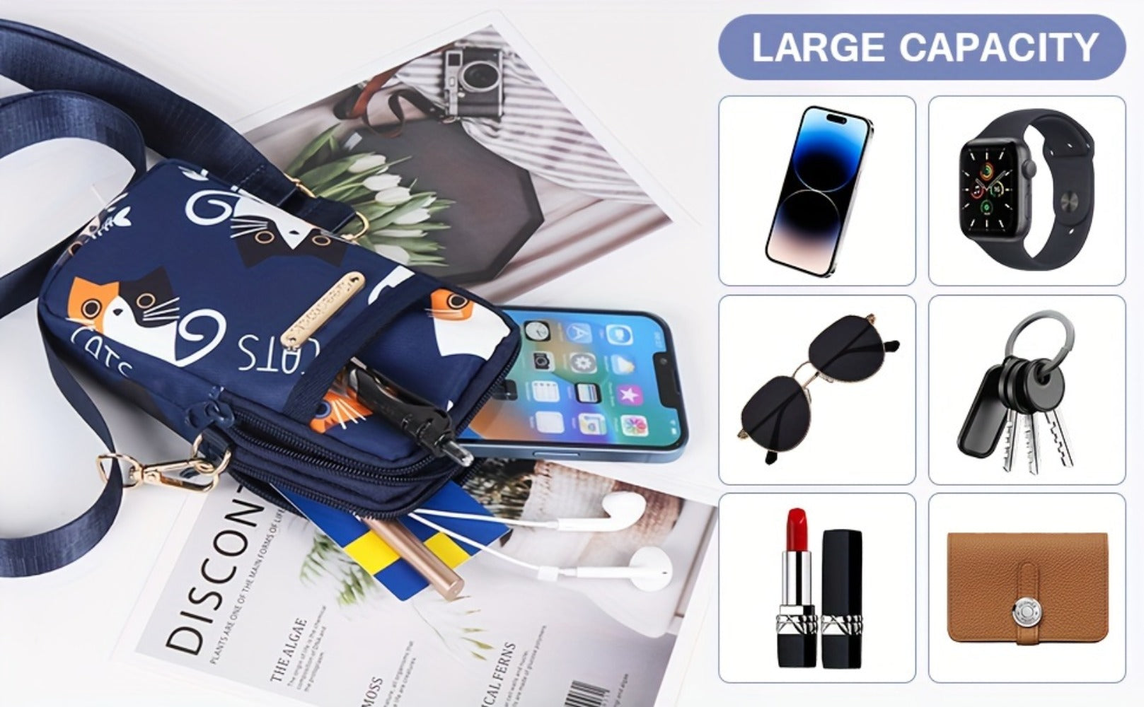 Sling Bag – 8 Colors, Canvas, for Travel & Everyday Use – detail view 22