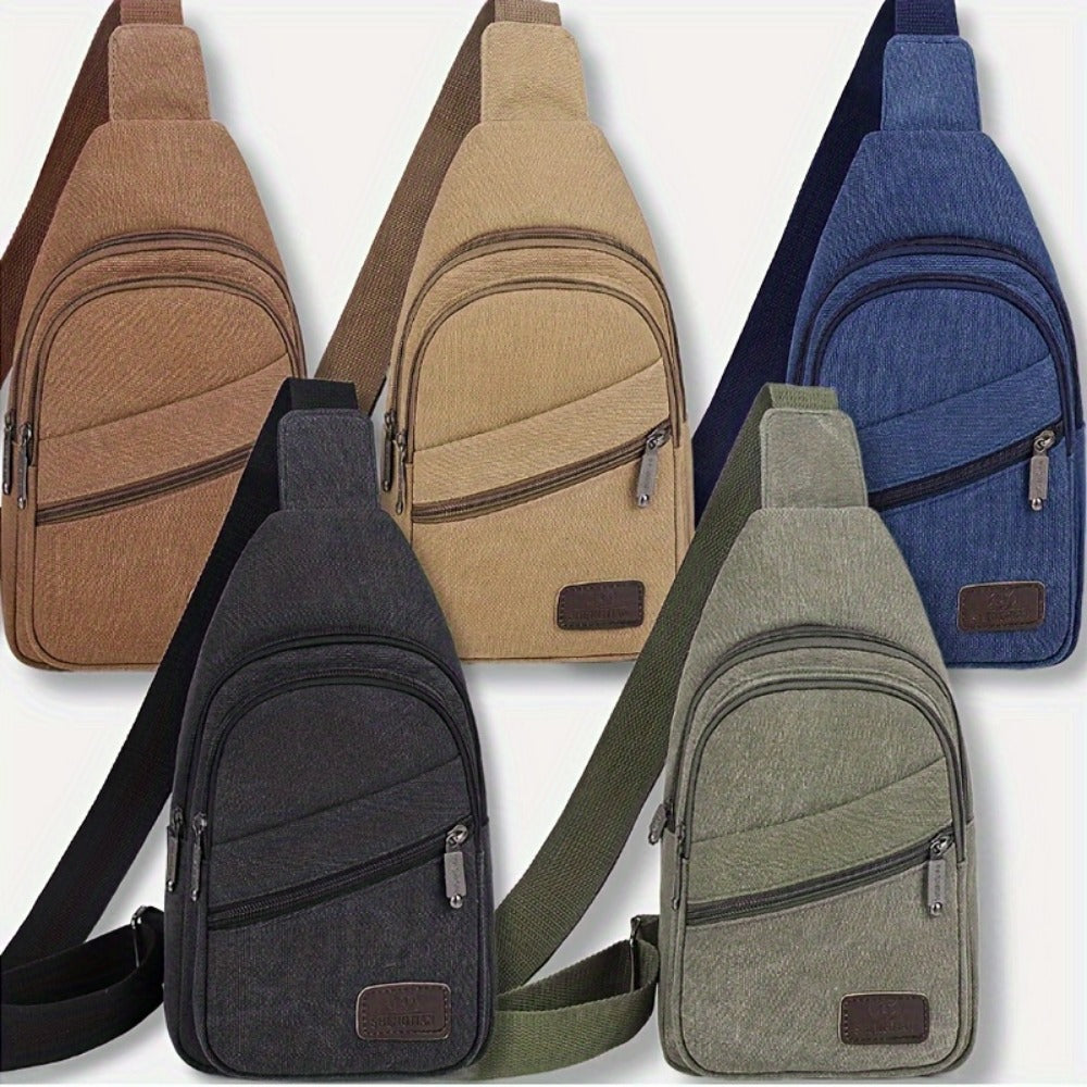 Sling Bag – Canvas, Large Capacity, Lightweight, for Travel & Everyday Use – front view
